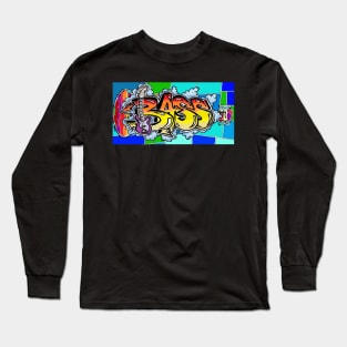 bass sticker blue 24 Long Sleeve T-Shirt